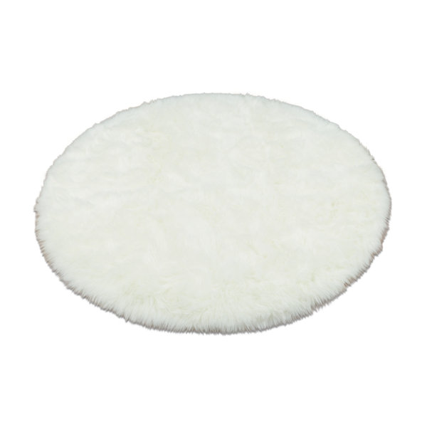 Animal Round White Area Rug & Reviews AllModern